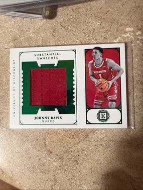 Johnny Davis Wisconsin Basketball Card PATCH